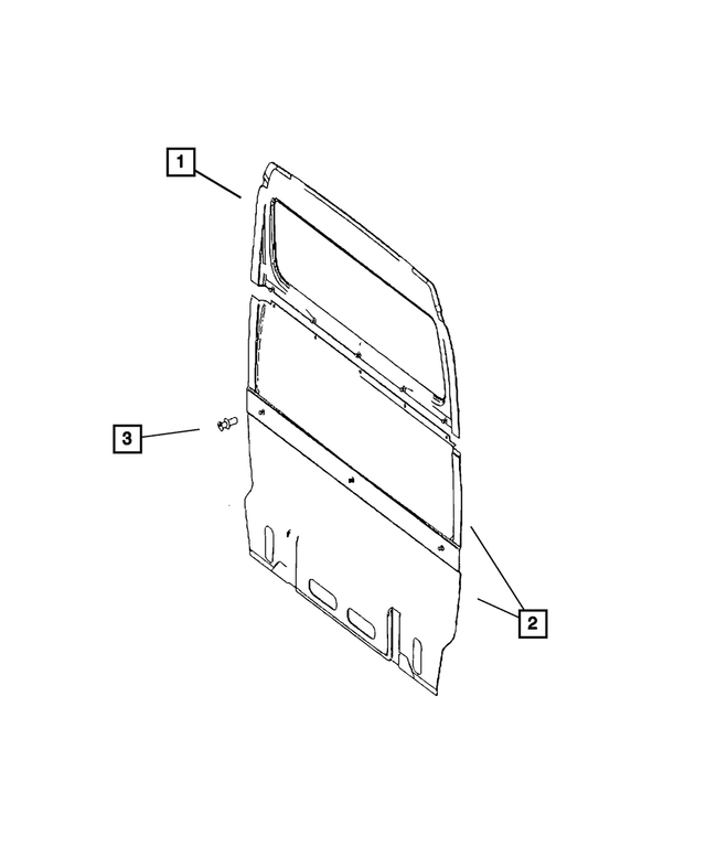 1HB09ADVAA - Interior Trim: Cab Back Panel for Dodge: Sprinter 3500 Image
