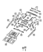 68298619AC - Body Sheet Metal Except Doors: Front Floor Pan Rail, Left for Mopar Image