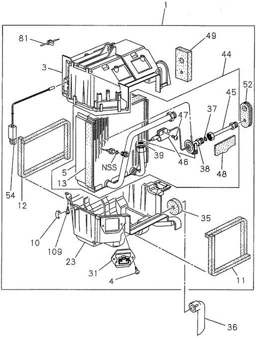 A/C Evaporator for 1996 Acura SLX #0