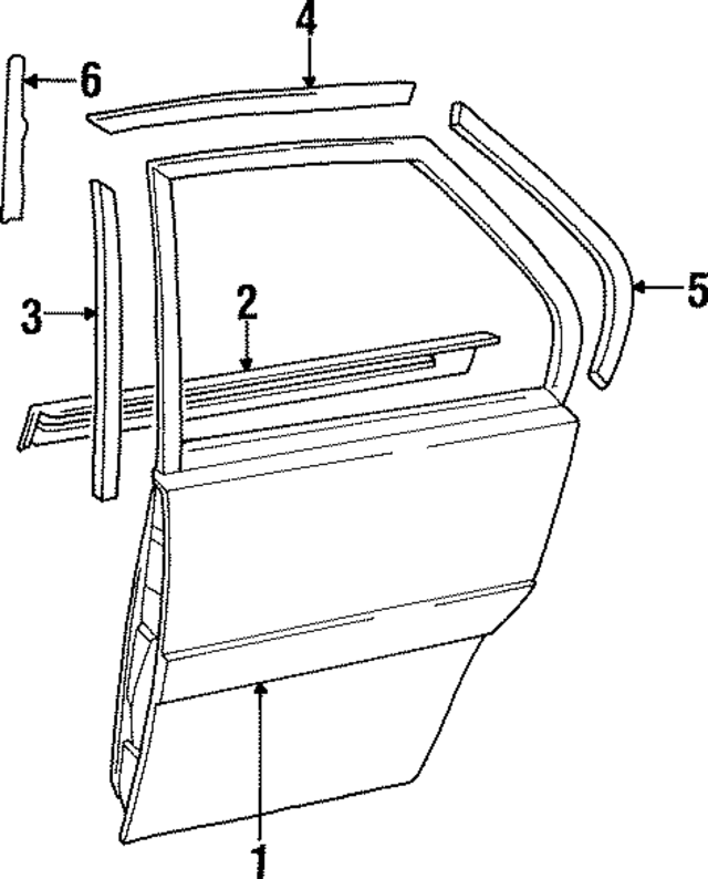 8228540U00 - Body: Window Molding for INFINITI: I30 Image