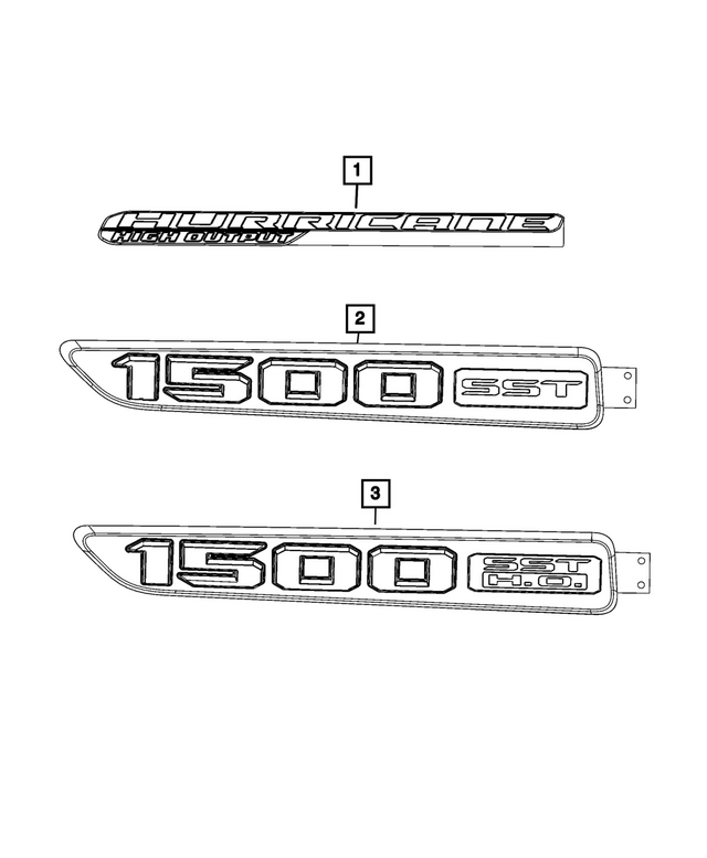 68654433AA - : Hood Nameplate, Right for Mopar Image