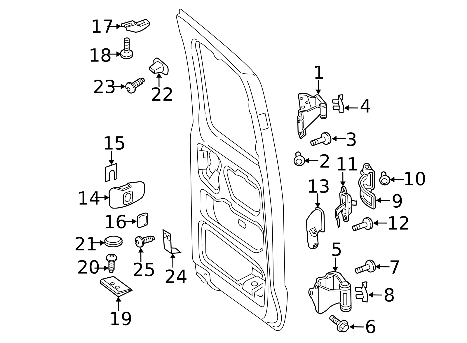 2016-2023 Mercedes-Benz Metris Upper Hinge Bolt 000000-001875-64 ...
