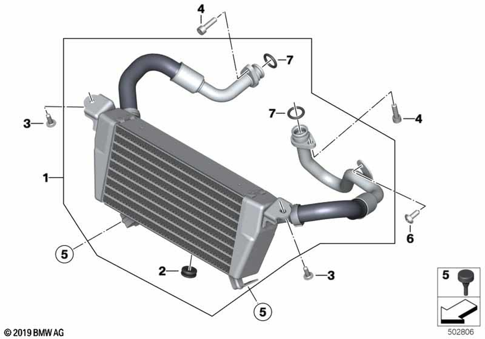 17218356820 - Oil Cooler 2018-2025 BMW-Motorrad | BMW