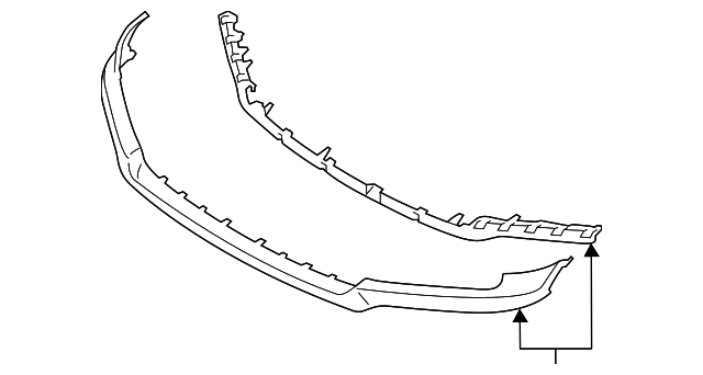 JL3Z-17D957-BAPTM - Upper Molding - 2018-2020 Ford F-150