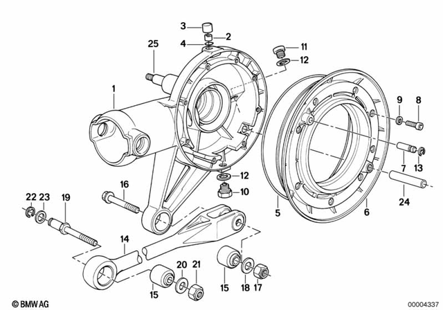 33758544490 - Rear Axle, Rear-Wheel Drive, Suspension: Sleeve -  for BMW-Motorrad Image