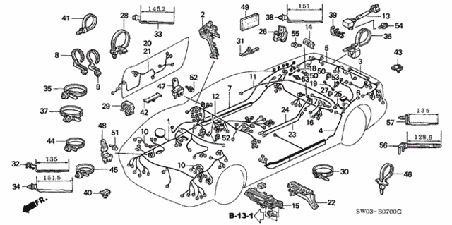 Wire Harness for 2001 Acura NSX #0