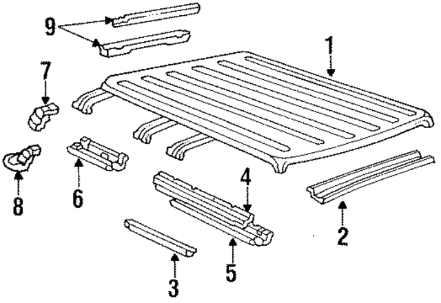 E2UZ1550202A - Body: Roof Panel for Ford: E-150 Econoline, E-150 Econoline Club Wagon, E-250 Econoline, E-250 Econoline Club Wagon, E-350 Econoline, E-350 Econoline Club Wagon Image