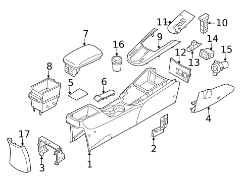 Center Console for 2012 Kia Forte Koup #0