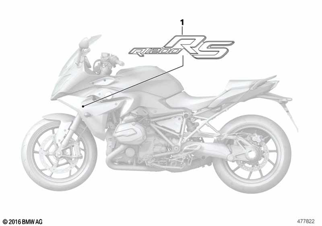 51148564328 - Body Equipment: Lettering Right -  for BMW-Motorrad Image