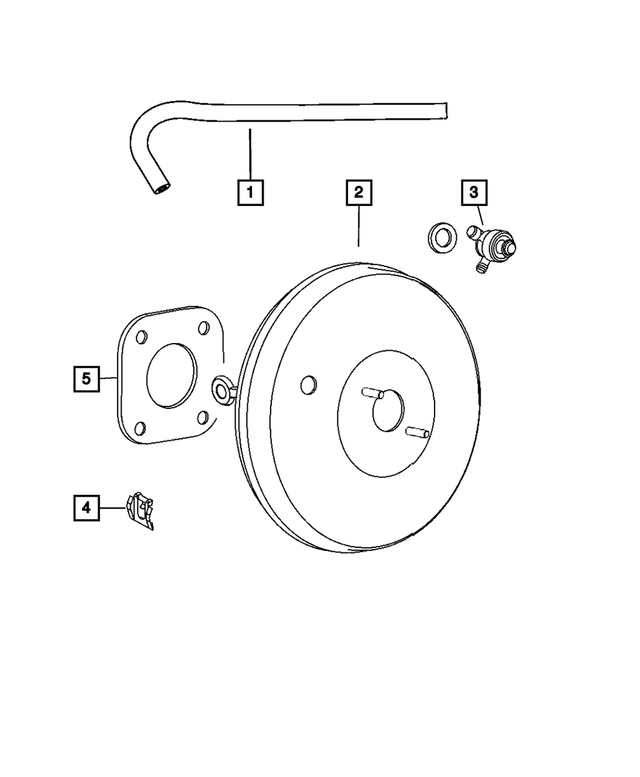 5105153AK - Service Brakes: Vacuum Supply Hose for Mopar Image