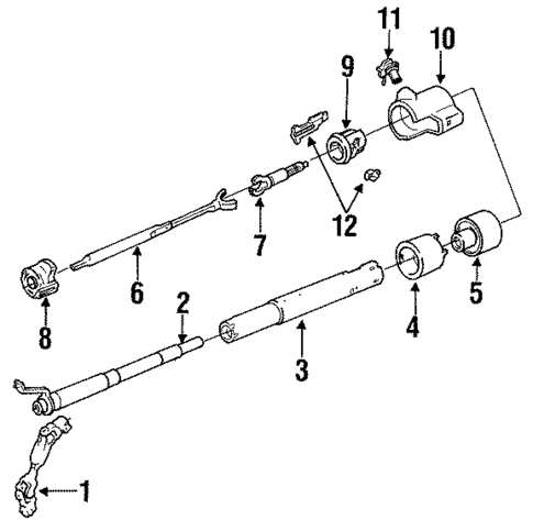 Steering Column Assembly for 1988 Chevrolet G20 #1