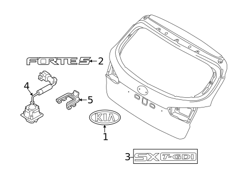 Exterior Trim - Lift Gate for 2017 Kia Forte5 #0