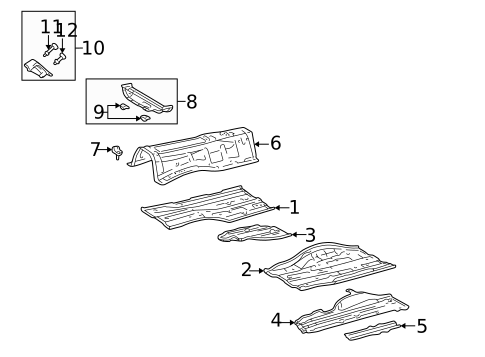 Floor & Rails for 2001 Lexus IS300 #0