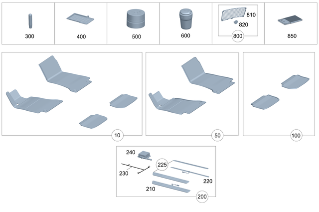 2386804802 - Interior Equipment: Floor Mat for Mercedes-Benz: E400, E450, E53 AMG Image image
