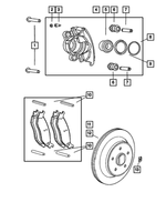 6507022AA - Service Brakes: Caliper Pin for Mopar Image image