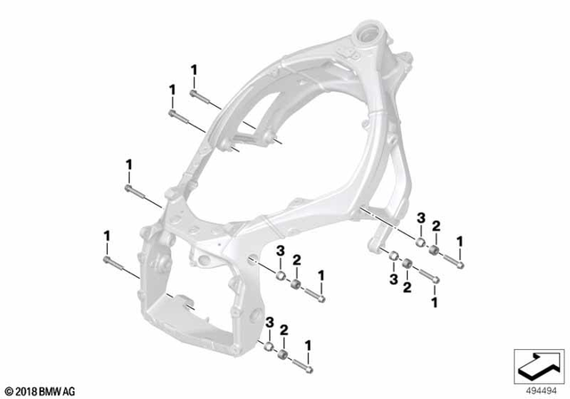 46715B35286 - Frame and Mounting Parts: Trapezoidal Screw - M10X50 10.9 for BMW-Motorrad Image image