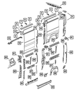 68118827AA - Body Sheet Metal Except Doors: Roof Rail Reinforcement for Mopar Image