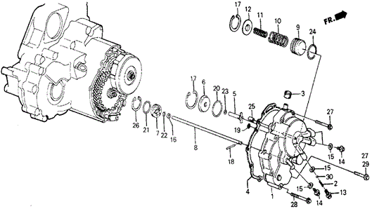 4AT Right Side Cover for 1986 Honda Civic #0