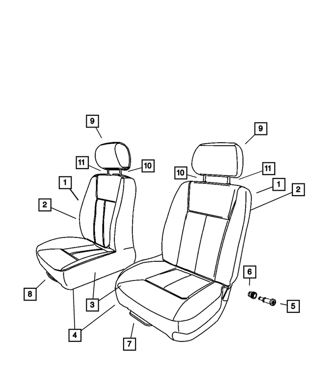 5135302AA - Interior Trim: Seat Bolt for Mopar Image image