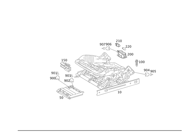 2219100736 - Driver Seat: Seat Adjustment for Mercedes-Benz: 250, 300S, S350, S400, S500, S550, S600, S63 AMG Image image