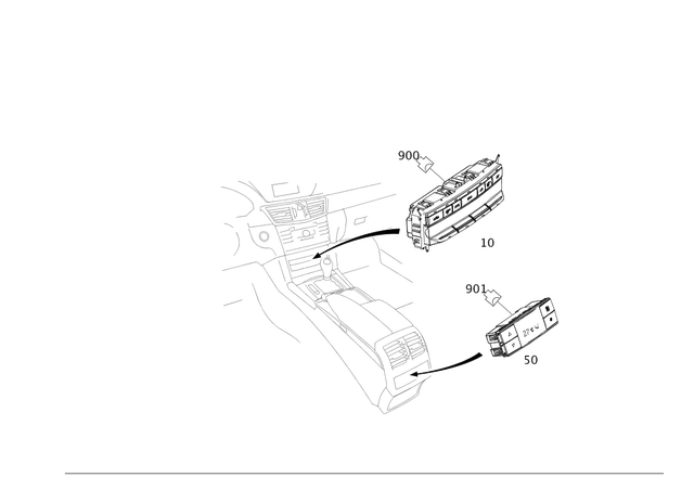 2129006827 - Heating and Ventilation: Control Unit for Mercedes-Benz Image image
