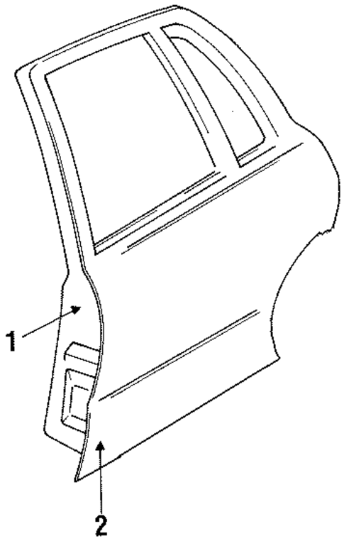 Door & Components for 1991 Buick Park Avenue #1
