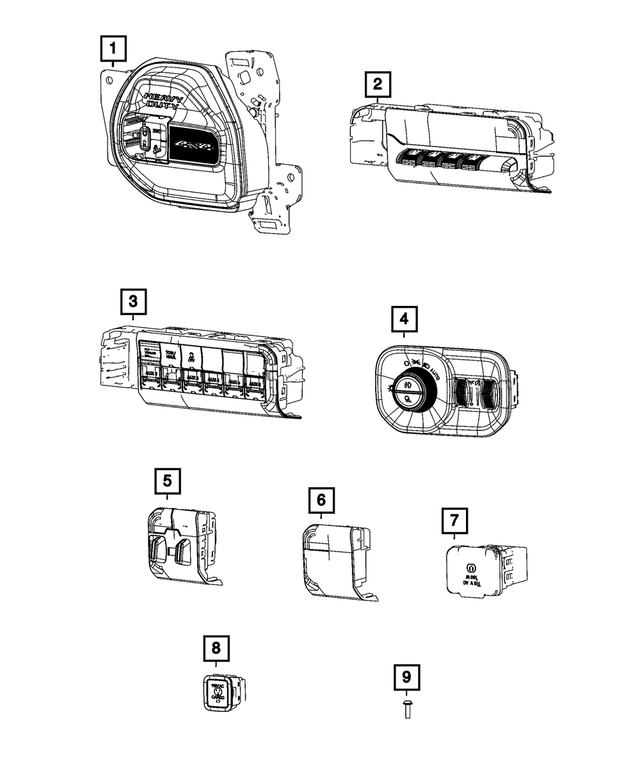 68476027AB - : Instrument Panel Switch for Mopar Image