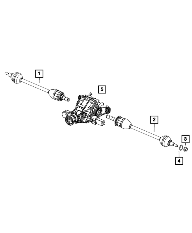 68433738AB - Differential and Drive Line: Axle Half Shaft, Right for Mopar Image