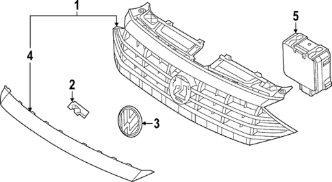 Grille & Components for 2022 Volkswagen Jetta #0