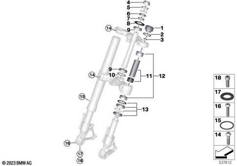 Service of Telescopic Forks for 2026 BMW-Motorrad R 12 #0
