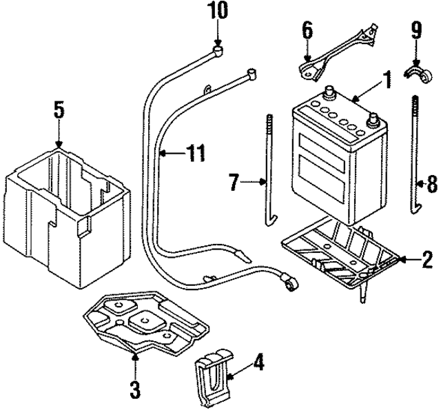 6416030P00 - : Battery Tray Support Bracket for Nissan Image
