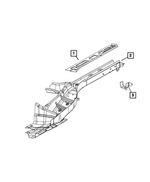 68246111AA - Frame, Bumper and Fascia: Frame Rail Bracket, Right for Mopar Image