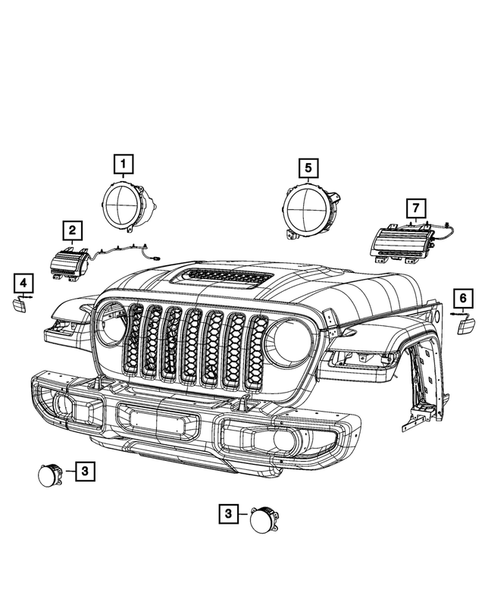 Lamps-Interior and Exterior for 2018 Jeep Wrangler #1