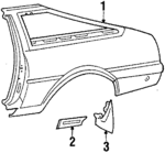 616011A690 - Body: Quarter Panel for Toyota: Corolla Image