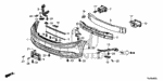 93913154G0 - Interior/Bumper: SCREW, TAPPING (5X16) (PO) for Honda Image