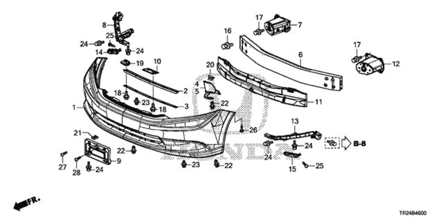 Front Bumper (1) for 2012 Honda Civic #0