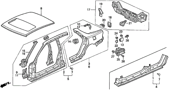 Outer Panel for 1998 Acura TL #0