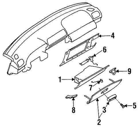 Glove Box for 1996 INFINITI J30 #0