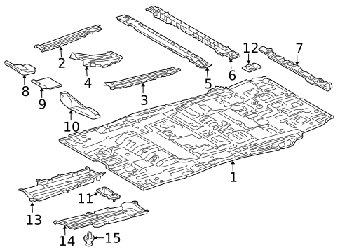 Floor for 2019 Toyota Sienna #0