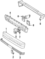 FOAZ17906F - Body: Face Bar for Ford: LTD Crown Victoria Image