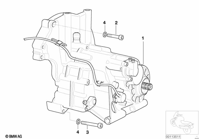 7129906694 - Manual Transmission: Isa Screw - M8X55-8.8-ZNNIV for BMW-Motorrad Image