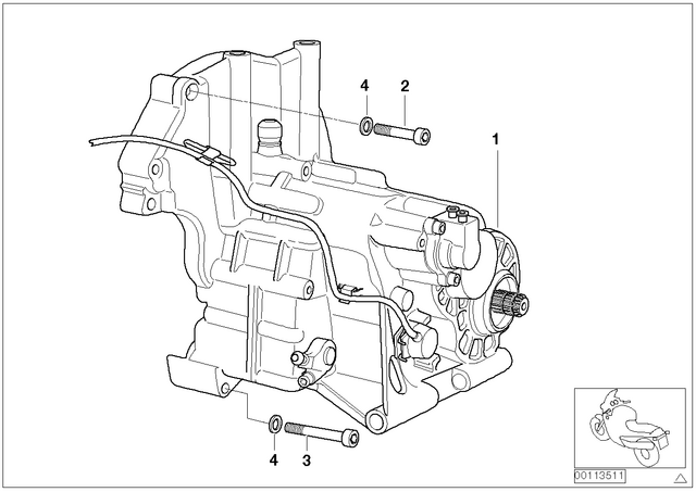 7129906694 - Manual Transmission: Isa Screw - M8X55-8.8-ZNNIV for BMW-Motorrad Image