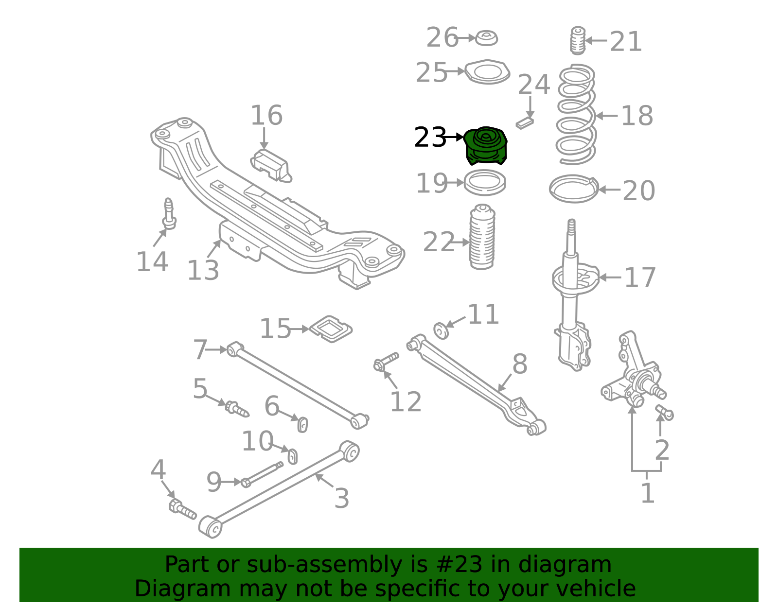 2000-2002 Mazda 626 Upper Mount - Driver's Side (LH) GG2E-28-390 ...