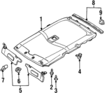 F8CZ7451916AAC - Body: Headliner for Ford Image image