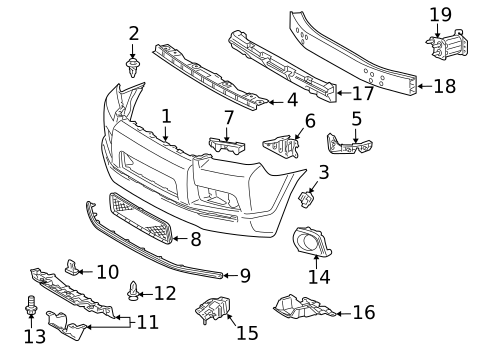 Bumper & Components - Front for 2010 Toyota 4Runner #0