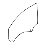 T4A1192 - : Door Glass for Jaguar: F-Pace Image