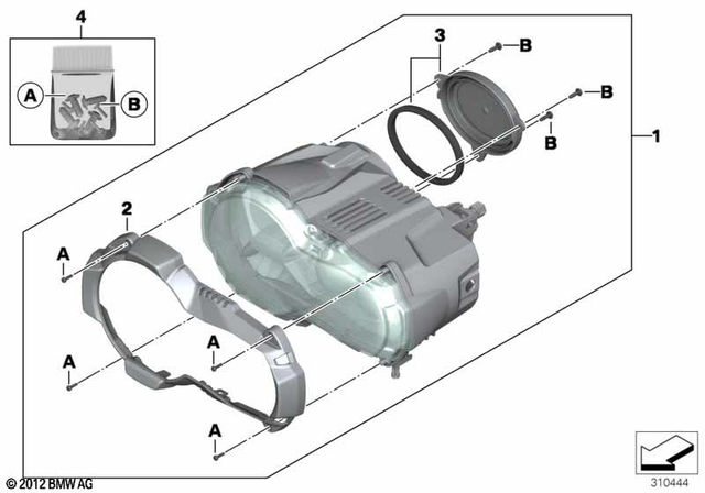63128526016 - : Led Headlight for BMW-Motorrad Image