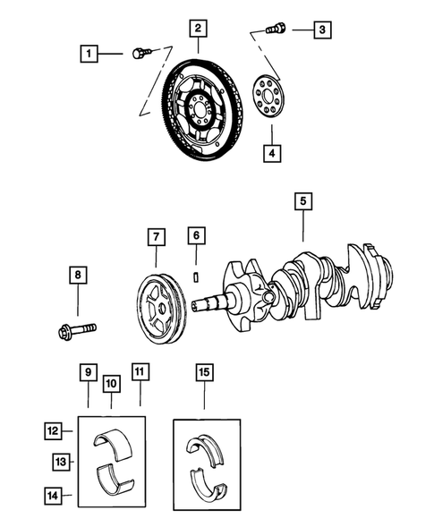 Crankshaft, Piston, Drive Plate, Flywheel, and Damper for 2011 Dodge Nitro #0