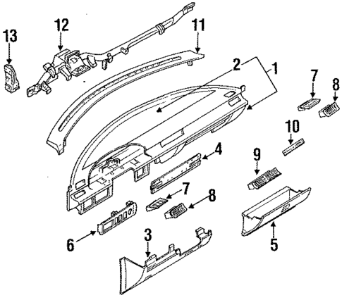 Instrument Panel for 1990 Isuzu Impulse #0