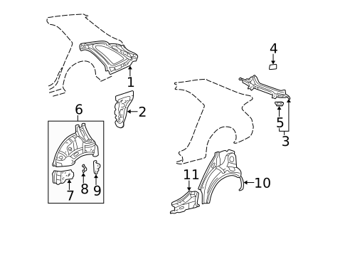 Quarter Panel & Components for 2004 Lexus IS300 #2